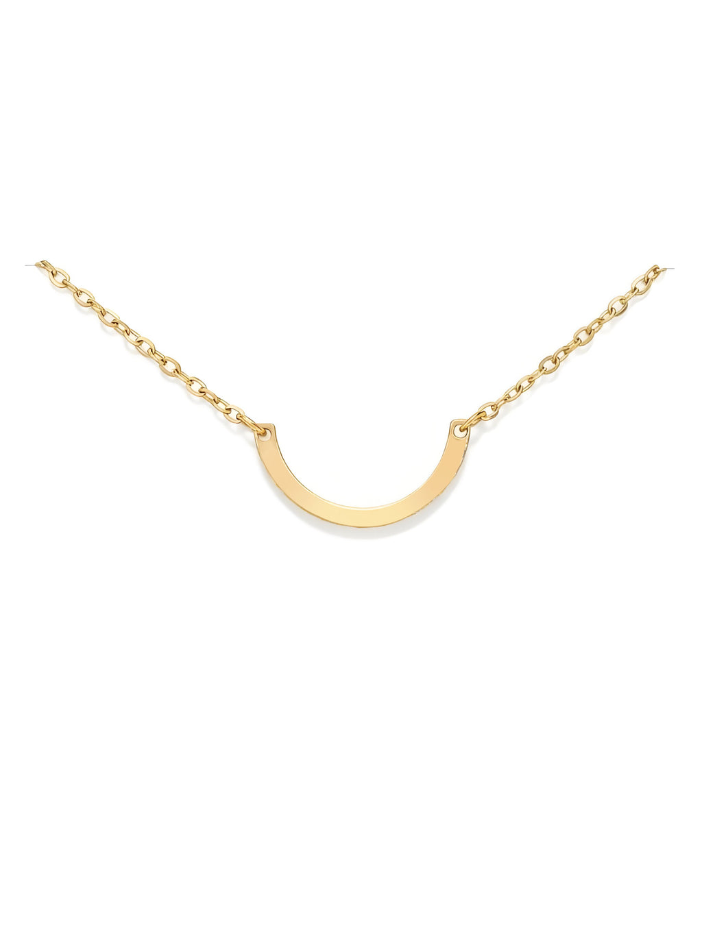 Half Circle Birthstone Necklace