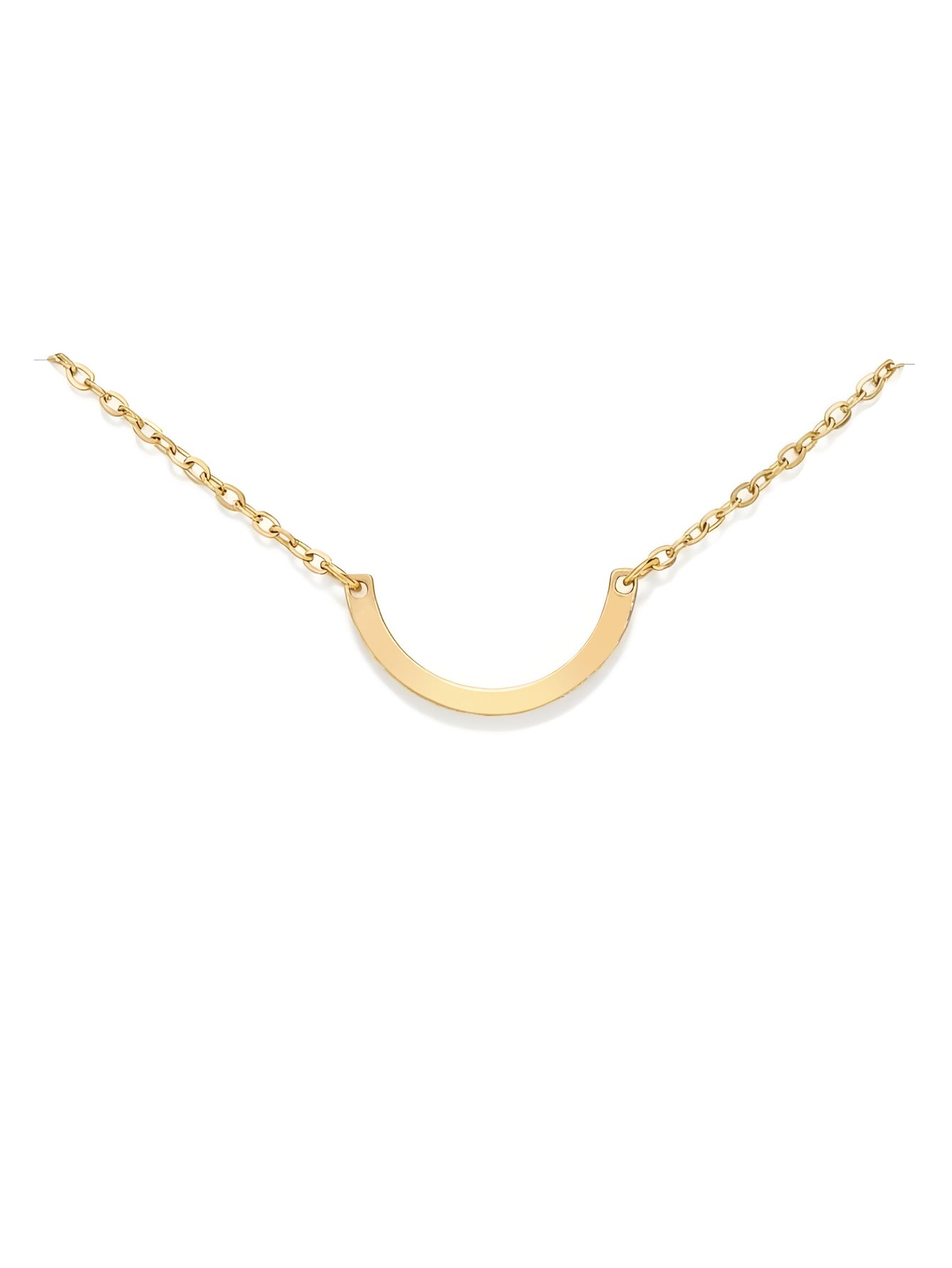 Half Circle Birthstone Necklace