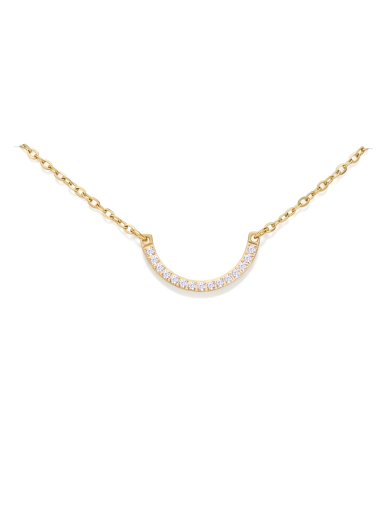 Half Circle Birthstone Necklace