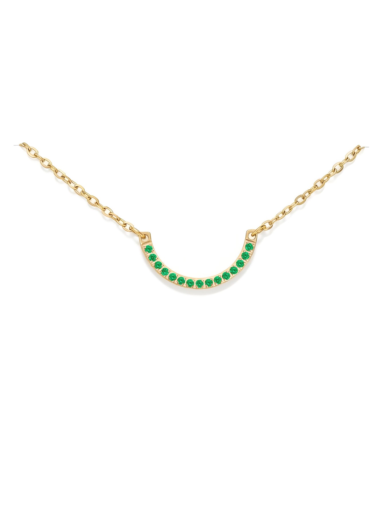 Half Circle Birthstone Necklace