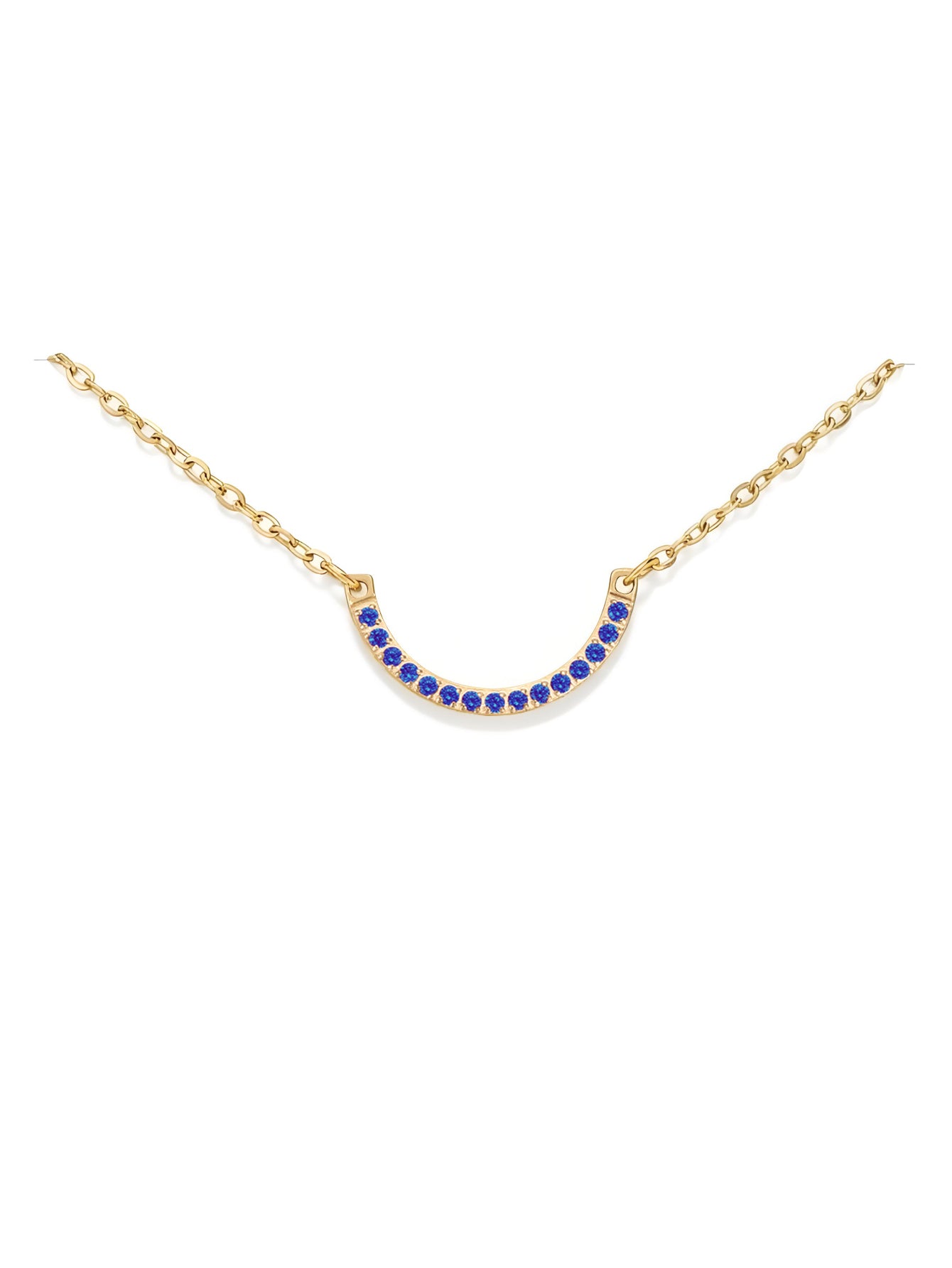 Half Circle Birthstone Necklace