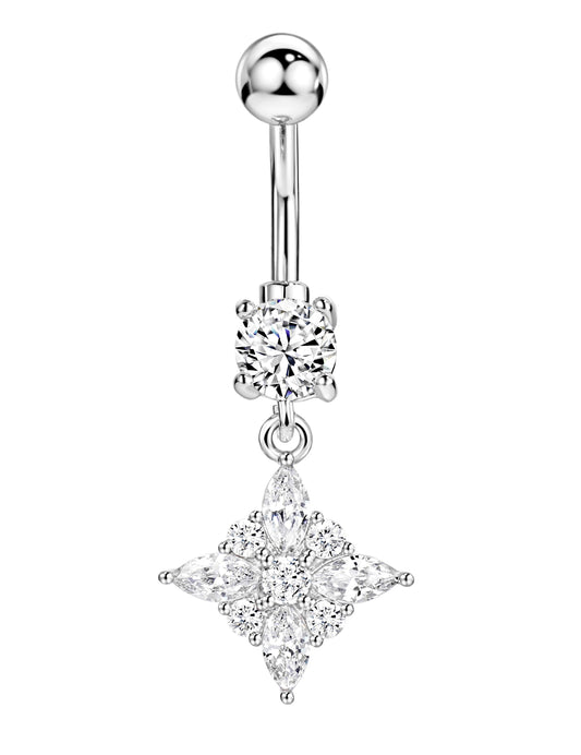 Belly Button Ring | Dangling Square