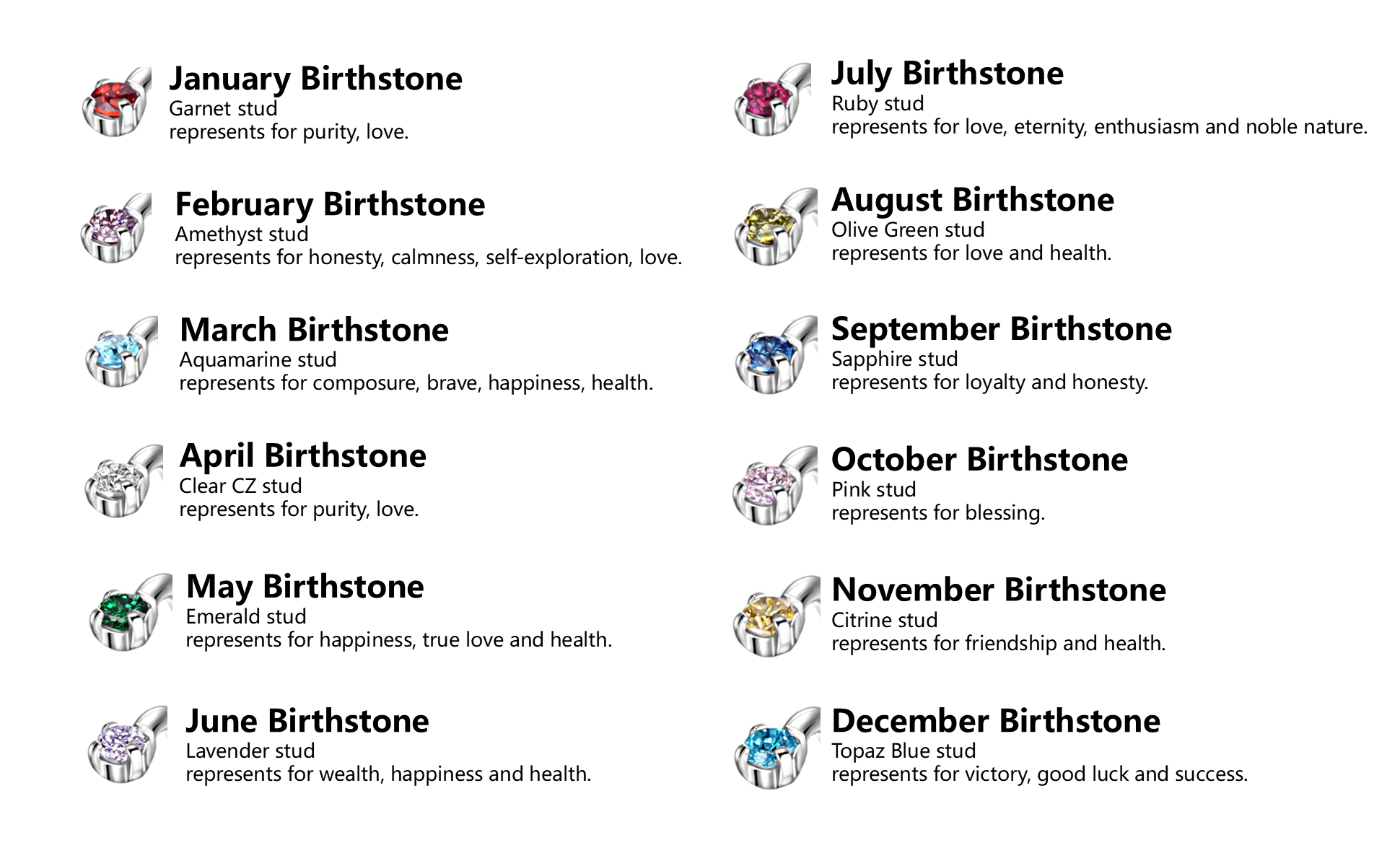 Birthstone Spiral Nose Ring