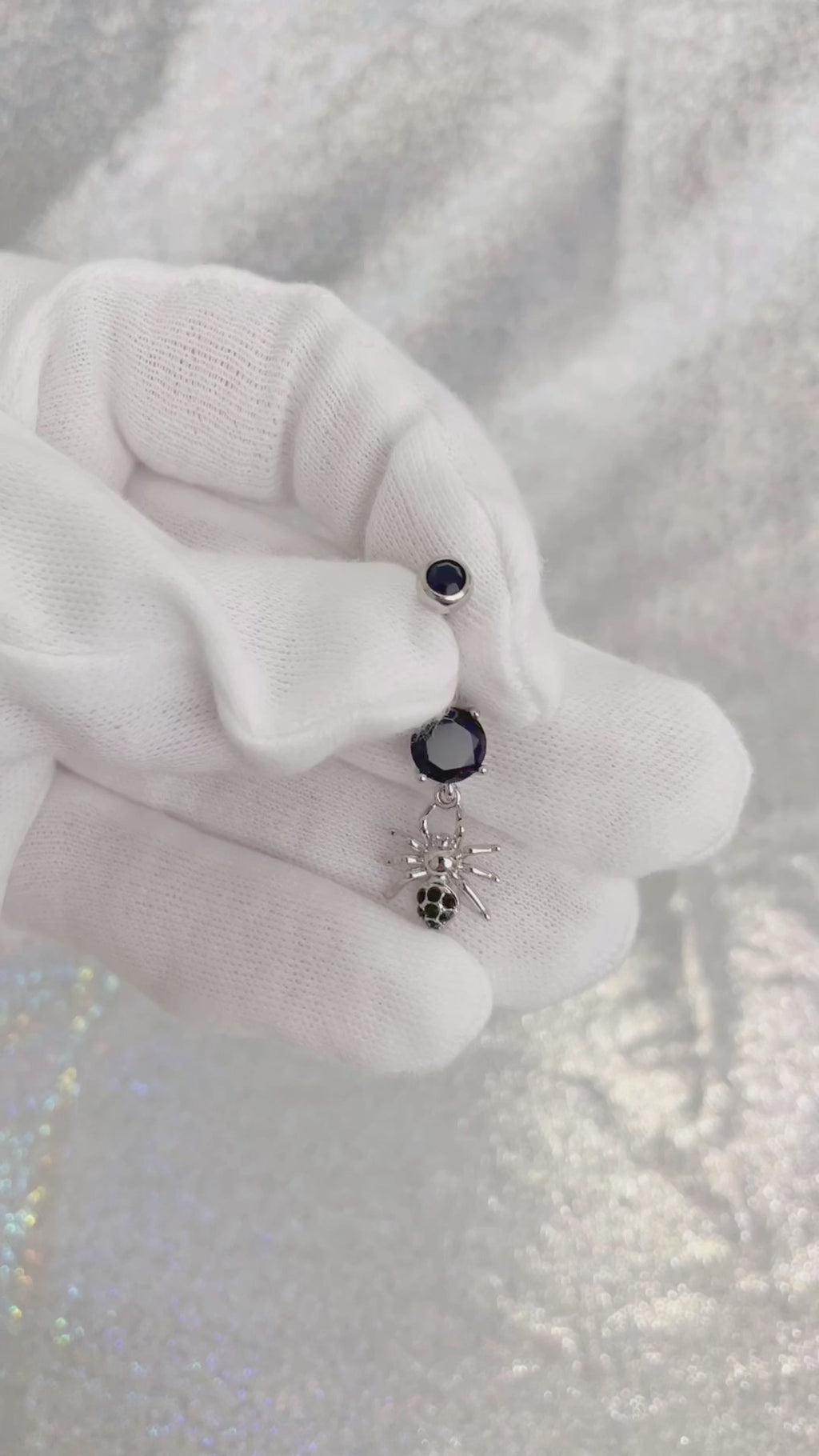 Small Spider Belly Button Ring